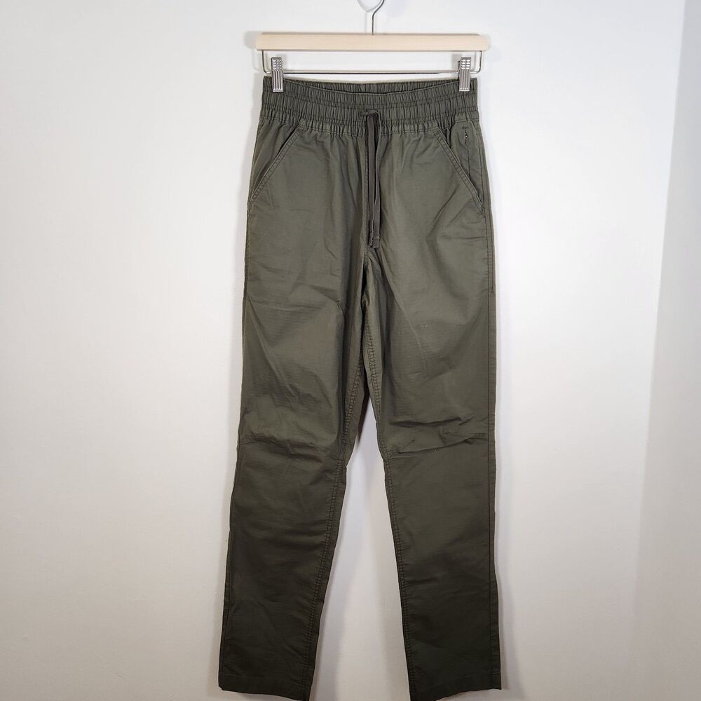 Prana Joggers Pant Drawstring Rye Green Ripstop Hike Outdoor XSMALL